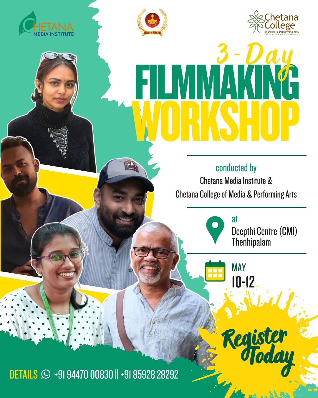 Upcoming: Registrations open - Chetana-Deepthi 3-Day Filmmaking Workshop at Thenhipalam
